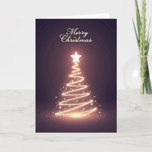 Carte de Noël Light Tree (Devant)