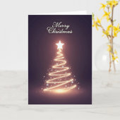 Carte de Noël Light Tree (Fleur jaune)
