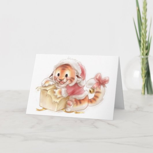 Carte de Noël Li'l tiger (Devant)