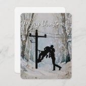 Carte de Noël Lineman (Devant / Derrière)