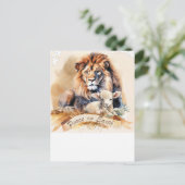 Carte de Noël Lion Et Agneau (Debout devant)