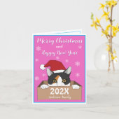 Carte de Noël Little Kitty (Fleur jaune)