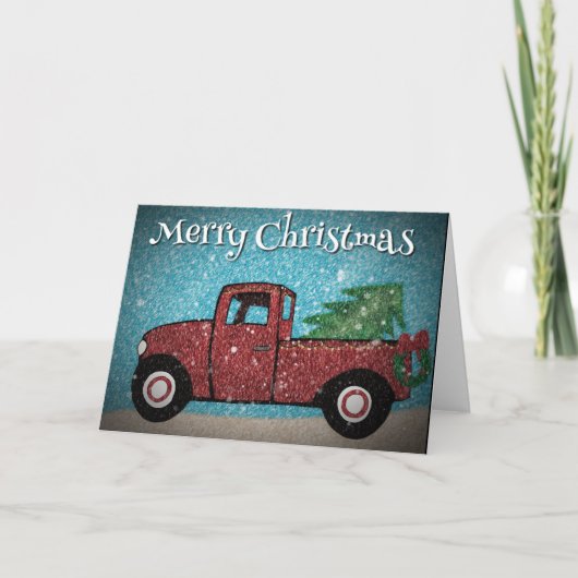 Carte de Noël Little Red Truck (Devant)