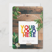 Carte de Noël Logo d'Affaires vintage (Devant)