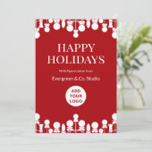 Carte de Noël Logo | Style d'entreprise élégant (Debout devant)