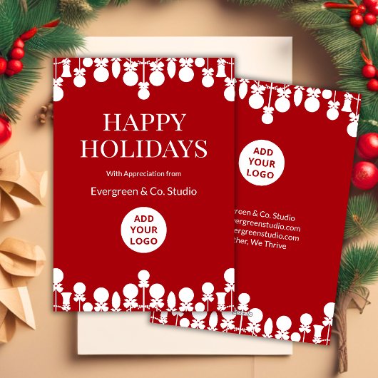 Carte de Noël Logo | Style d'entreprise élégant