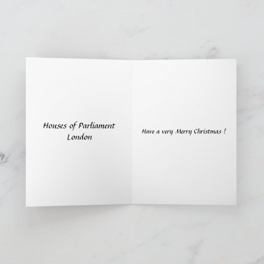 Carte de Noël - Londres, Westminster (Intérieur)