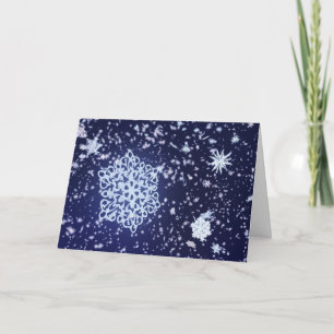 Carte de Noël longue nuit d'hiver