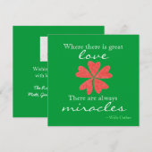 Carte de Noël Love & Miracles (Devant / Derrière)