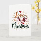 Carte de Noël Love Script (Fleur jaune)