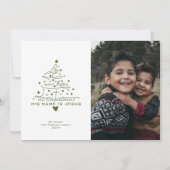 Carte de Noël Love Was Born Tree (Devant)