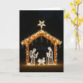 Carte de Noël Lueur Nocturne (Fleur jaune)