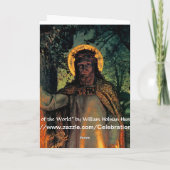 Carte de Noël - Lumière du monde par W.H.Hunt (Dos)