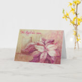 Carte de Noël Lumière et Silence (Fleur jaune)