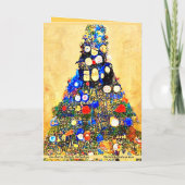 Carte de Noël lumières de l'arbre dans le style de (Dos)