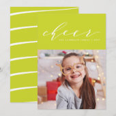 Carte de Noël lumineuse et joyeuse une photo (Devant / Derrière)