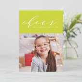 Carte de Noël lumineuse et joyeuse une photo (Debout devant)