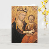 Carte de Noël Madonna & Child III (Fleur jaune)