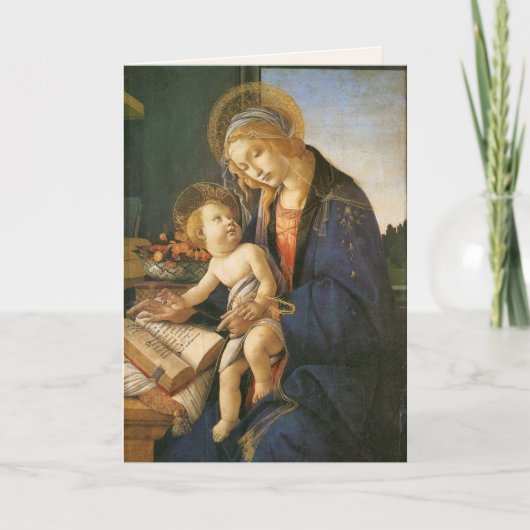 Carte de Noël Madonna et Child Botticelli (Devant)