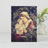Carte de Noël Madonna et Child Vintage (Debout devant)