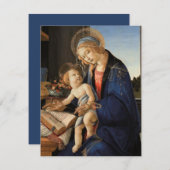 Carte de Noël Madonna et Enfant (Devant / Derrière)