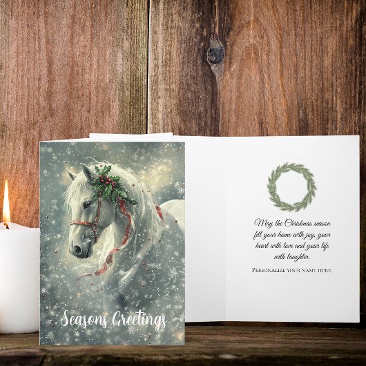 Carte de Noël Magic Horse