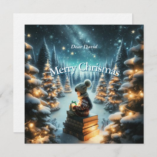 Carte de Noël magique (Devant / Derrière)