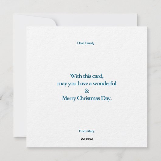 Carte de Noël magique (Dos)