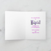 Carte de Noël magique - Arbre & Lumières (Intérieur)