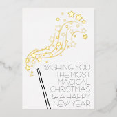 Carte de Noël magique avec Gold Foil (Recto)