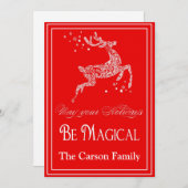 Carte de Noël magique de renne - carte de vacances (Devant / Derrière)