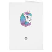 Carte de Noël magique licorne de Noël pétillant (Dos)