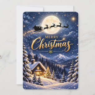 🌙🎄 Carte de Noël Magique sous la Lumière de la L