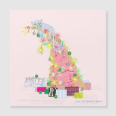 Carte de Noël magnétique arbre de Catmas (Devant)