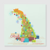Carte de Noël magnétique arbre de Catmas (Devant)