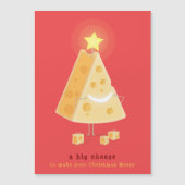Carte de Noël magnétique au grand fromage (Devant)