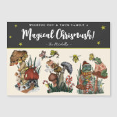 Carte de Noël magnétique aux champignons magiques  (Devant)