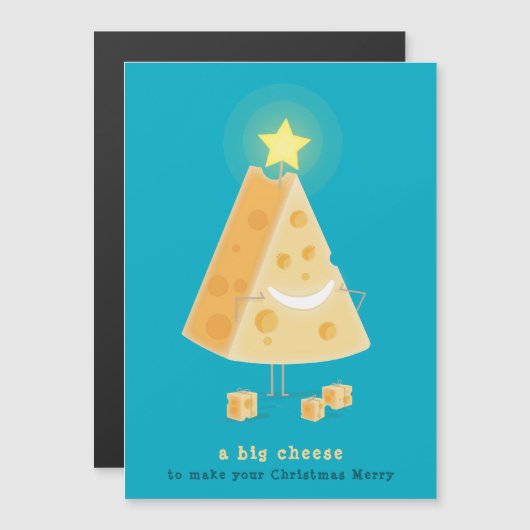 Carte de Noël magnétique Big Cheese (Devant / Derrière)
