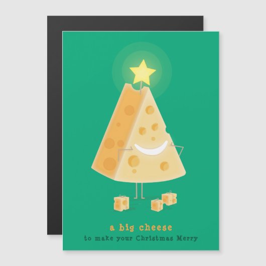 Carte de Noël magnétique Big Cheese (Devant / Derrière)