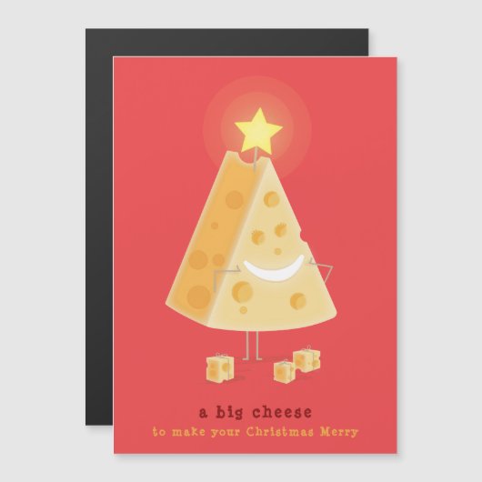 Carte de Noël magnétique Big Cheese (Devant / Derrière)