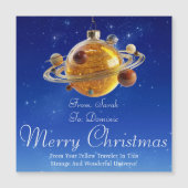 Carte de Noël magnétique cosmique (Devant)