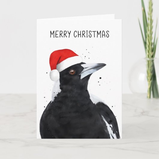 Carte de Noël Magpie Aussie (Devant)
