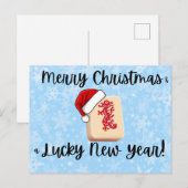 Carte de Noël Mahjong (Devant / Derrière)