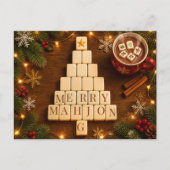 Carte de Noël Mahjong joyeuse (Devant)
