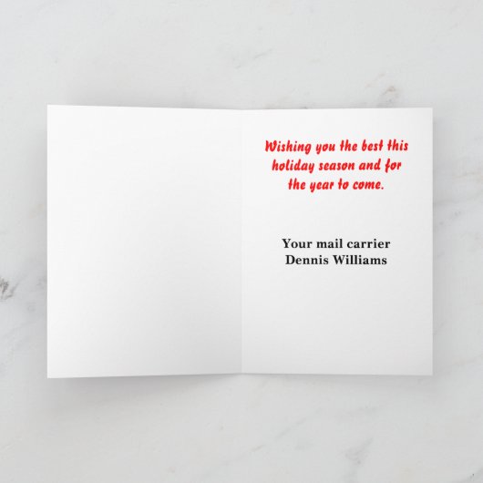 Carte de Noël Mailman (Intérieur)