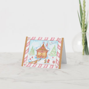 Carte de Noël Maison en Pain d'Épice