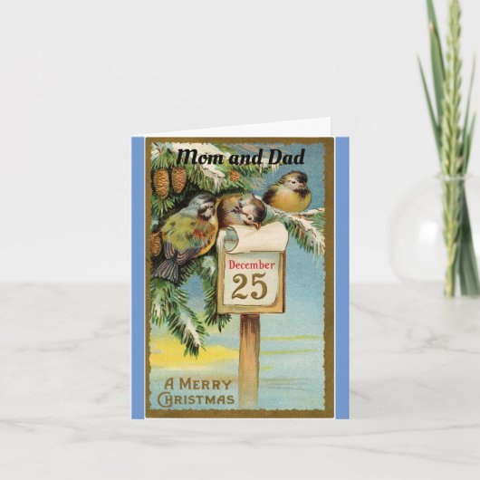 Carte de Noël Maman et Papa (Devant)