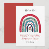 Carte de Noël Maman Papa de Bébé (Devant / Derrière)