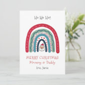 Carte de Noël Maman Papa de Bébé (Debout devant)
