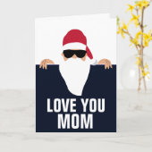 CARTE DE NOËL MAMAN T'AIME (Fleur jaune)